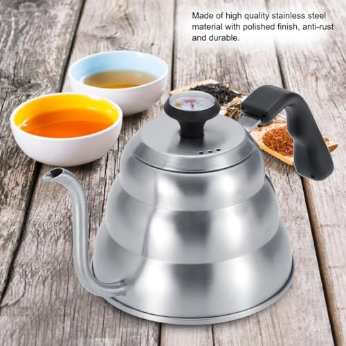 Stainless Steel Gooseneck Pour Over Kettle with Built (1L)