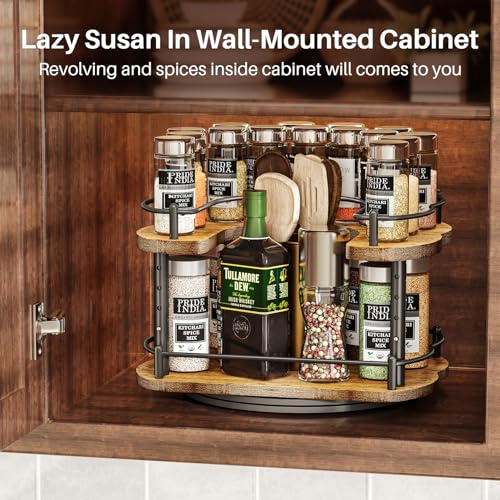 Lazy Susan Spice Rack Organizer for Cabinet (Vintage / 12 Inch)