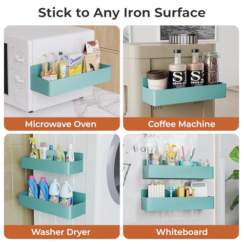 Magnetic Spice Rack for Refrigerator (Blue / 6 Pack)