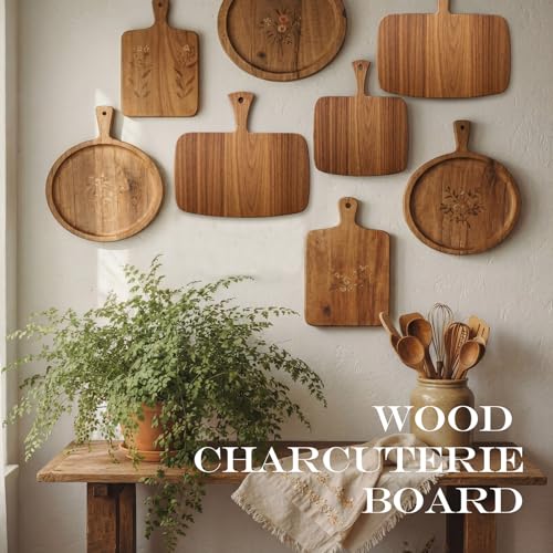 1 Pcs Cutting Boards with Handle (12"L x 11"W / Acacia)
