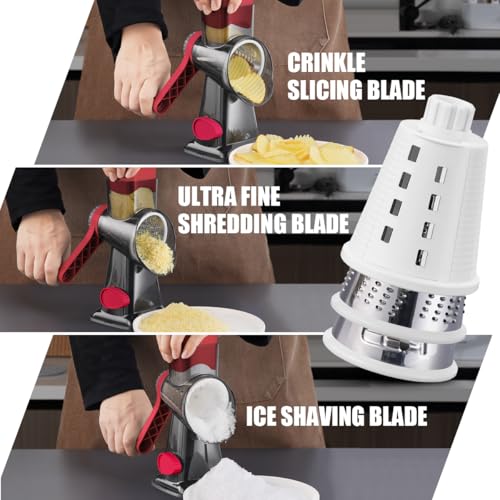 Rotary Cheese Grater Pro 6 in 1 (6 IN 1 / Black Red SP)