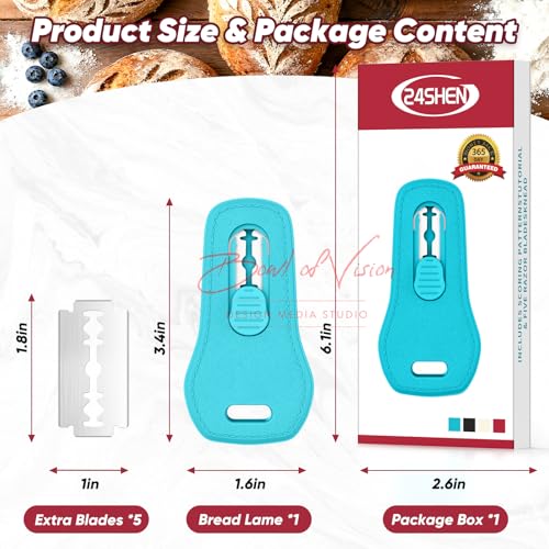 Bread Lame Sourdough Scoring Tool with Extractable & Magnetic (2PCS(Blue & Red))