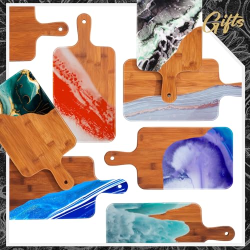 10 Pcs Cutting Boards with Handle (15.7"L x 7.8"W / Carbonized Bamboo)