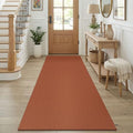 Cotton Runners for Hallway 3x8 (Burnt Orange/Tan / 3' x 8' (Runner))
