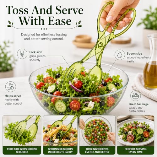 Salad Tongs Hinged Design (Salad Tongs, Set of 2)