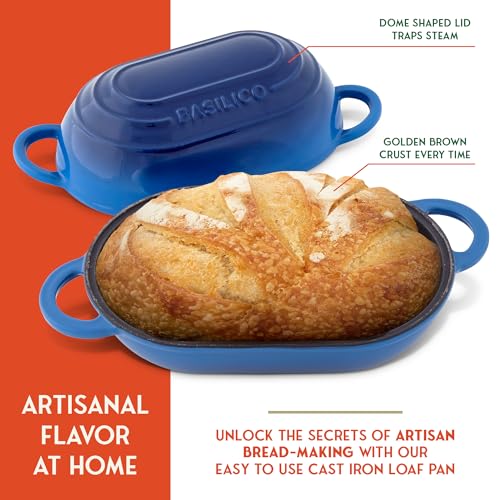Enameled Cast Iron Bread Oven 2 Qt (Blue)