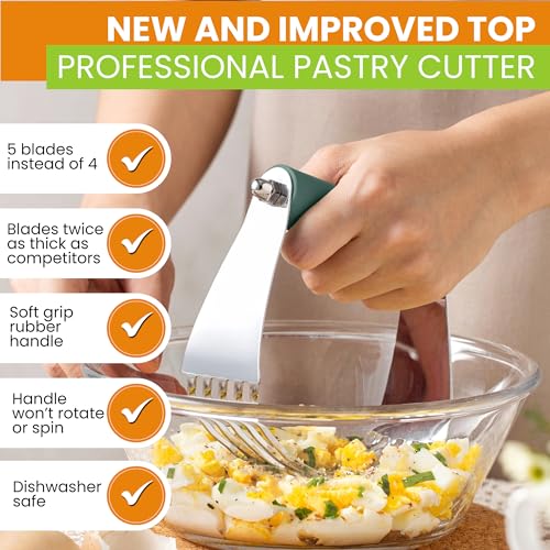Large Dough Blender For Baking (Pine Green / 4" Large)
