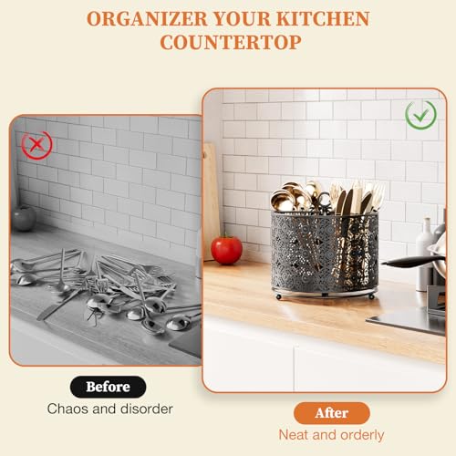360° Rotating Utensil Caddy (Black)