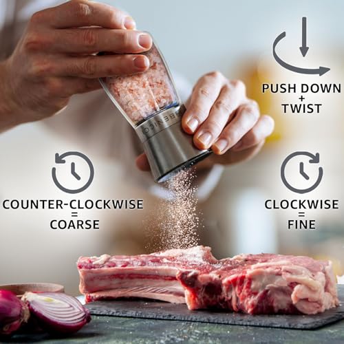 Manual Salt and Pepper Grinder Set of 2