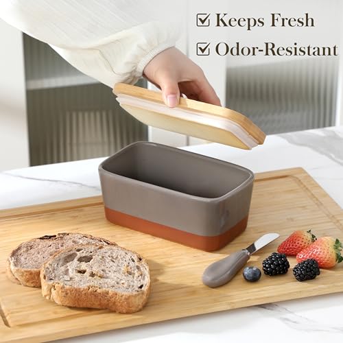 Butter Dish with Lid (Brown)