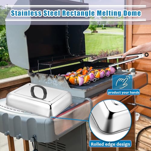 Melting Dome 13.3" X 9.8" Stainless Steel Basting Steam Cover (1 x Melting dome)