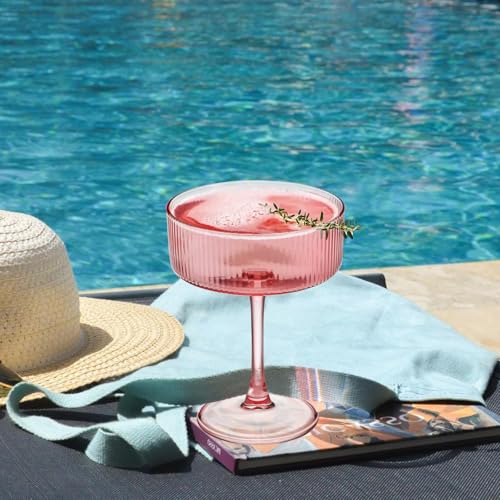 Martini Glasses Set of 12 (Pink / 12 PCS)