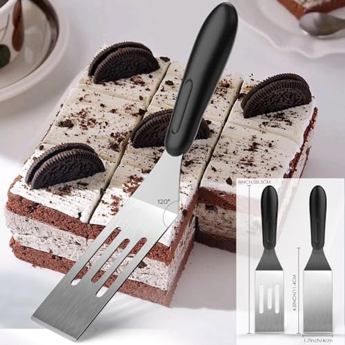 1Pc Stainless Steel Mini Spatula Kitchen Cooking Baking Serving Tool (1 PC SOLID)