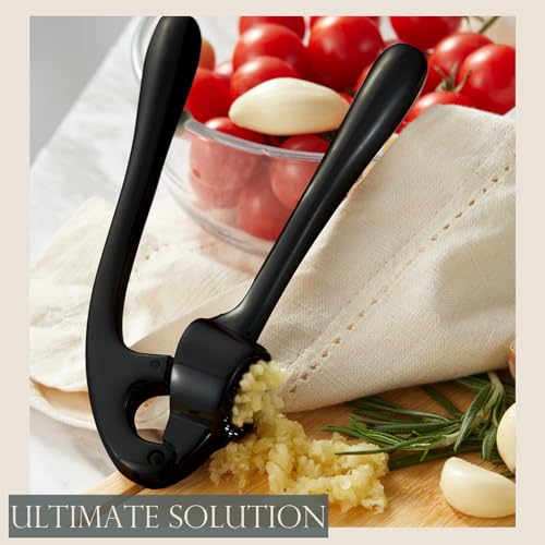 Premium Garlic Press (Black)