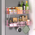 Magnetic Spice Rack for Refrigerator (Pink / 2 Pack)