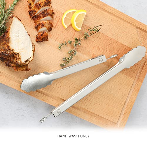 Richburn 2 Piece Stainless Steel Tongs Set (Tong Set (12" and 9"))