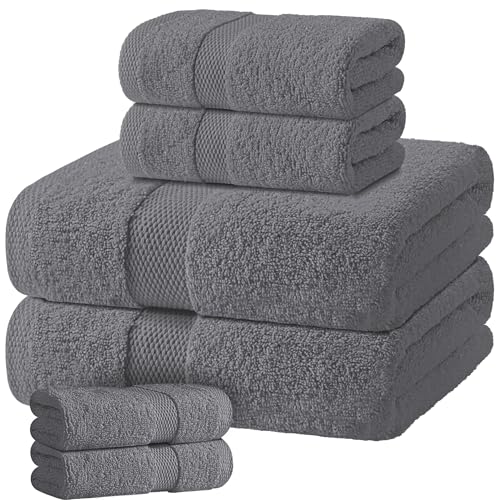 Gray Bath Towel Set of 6 (Gray / Bath Towel Set)