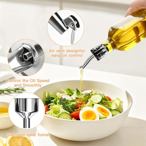 Glass Olive Oil Dispenser Bottle Set of 2