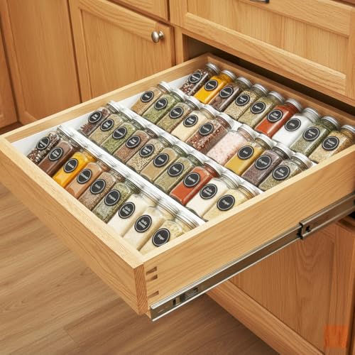 Metal Spice Drawer Organizer (White)