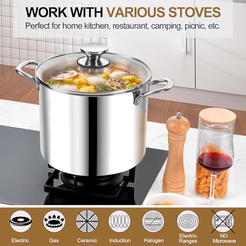 12 Quart Tri Ply Stainless Steel Stock Pot (12 Quarts)