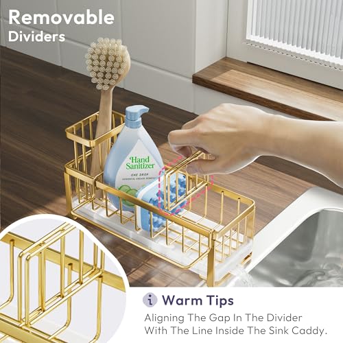 Sponge Holder for Kitchen Sink (Gold / Medium)