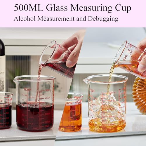 3 Piece Glass Measuring Cup Set (1/2Cups/1Cups/2Cups Measuring Cup Set)