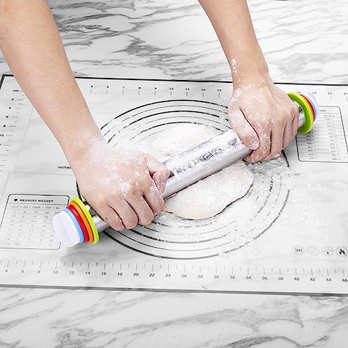 Rolling Pins Stainless Steel Dough Roller (17Inch-Black)