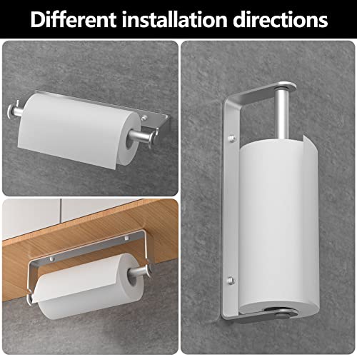 Under Cabinet Paper Towel Holder (Silver / 1 Pack)
