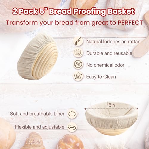 Mini Double Dutch Oven with Lid for Sourdough Bread Baking (Red)