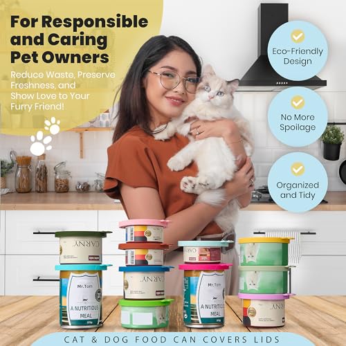4 Pack Universal Pet Food Can Covers Lids (Blush Breeze / 4 Piece Set)