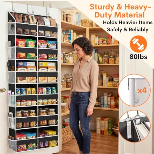 Over The Door Organizer 6 Tiers (Black / 6 Tiers)