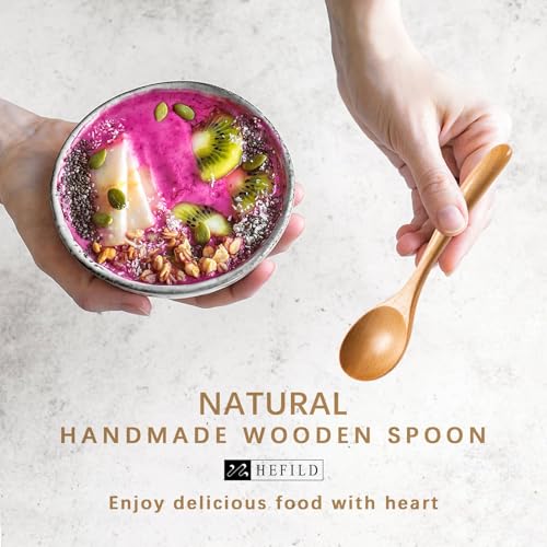Small Wooden Spoons for Eating (Schima Yellowish)