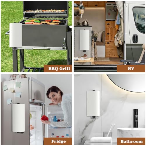Magnetic Paper Towel Holder for Fridge (Black)