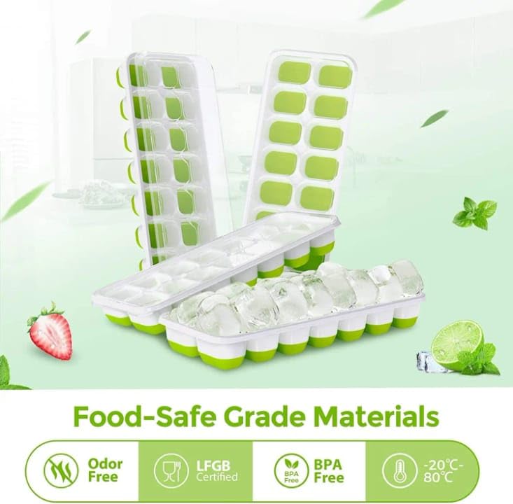Durable Silicone Ice Cube Tray Set