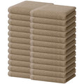 100% Cotton Waffle Weave Kitchen Dish Towels 24 (Tan / 13 X 28 - 24 Pack)