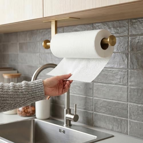 Paper Towel Holder Wall Mount (Gold)
