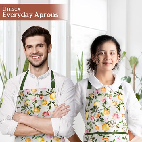 Aprons for women with Pocket 100% Cotton Pack of 1 (058 - Soleil Fruite)