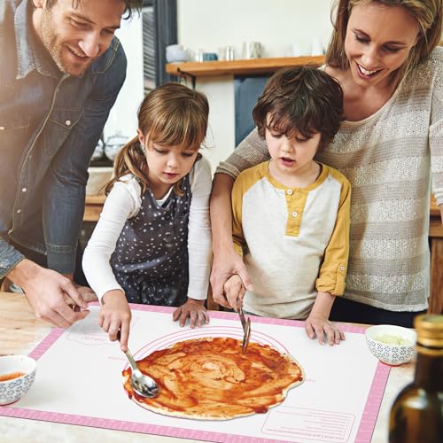 Non stick Silicone Pastry Mat (Pink / 32"L x 24"W)
