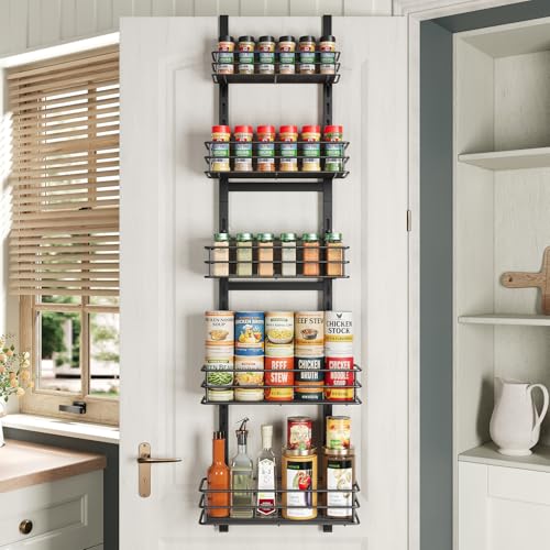 Over the Door Pantry Organizer 5 (Black-5)