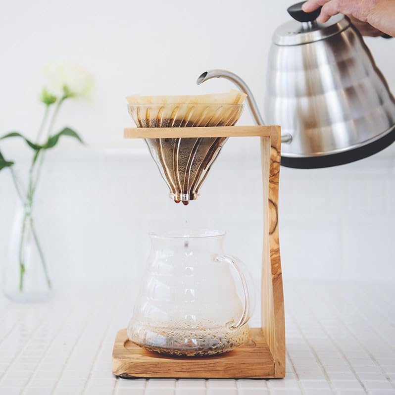 V60 Olive Wood Pour Over Stand Set (5 Component Set)