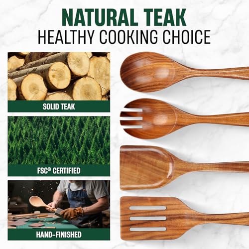 Wooden Spoons for Cooking (4pcs)