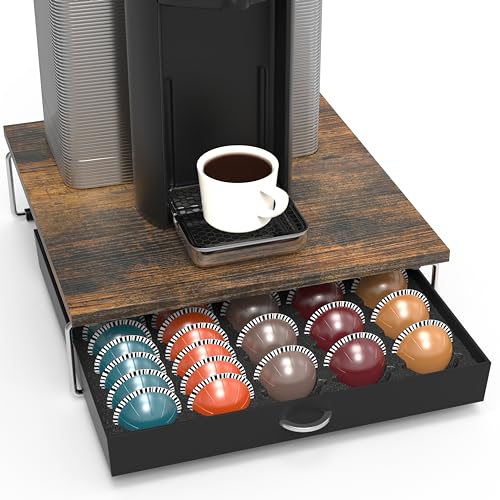 Vertuo Pod Holder Drawer (60 pcs Capacity / Rustic Brown)