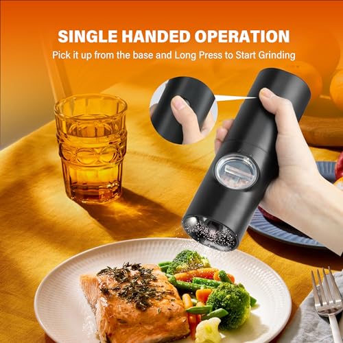 Electric Salt and Pepper Grinder Set (2 Pack)