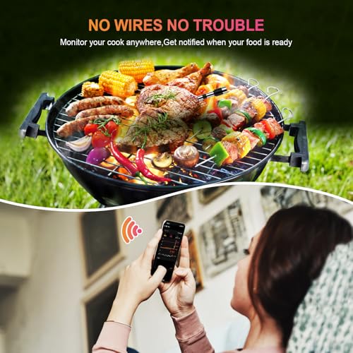 Wireless Smart Meat Thermometer with Dual (single probe)
