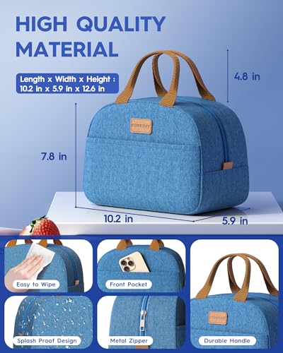 Adults Bento Lunch Box Set with Thermo Bag (Sapphire Blue)