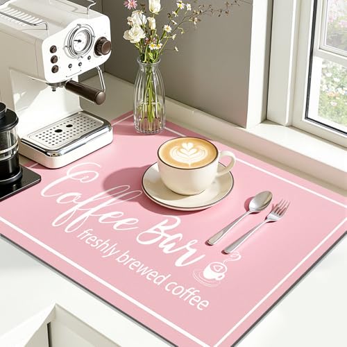 Dish Drying Mat (Pink / 12" X 20")