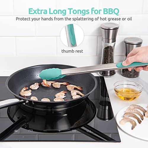 Kitchen Tong for Cooking (Aqua Sky / 16 inch)