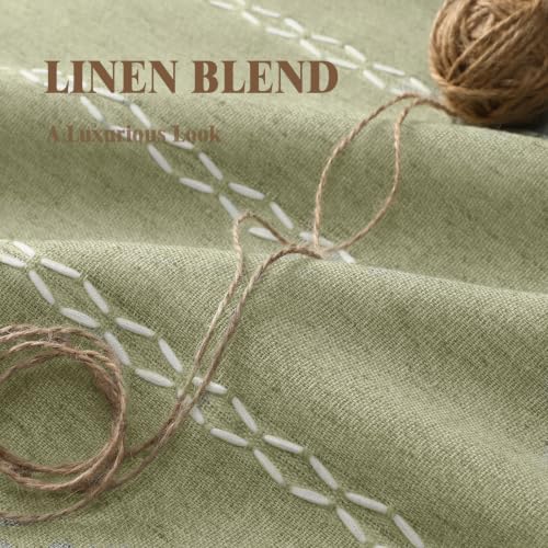 Sage Green Boho Light Filtering Curtains 84 Inch 2 Panels with Tassels (Light Filtering Sage Green / 52"W x 84"L (Pack of 2))
