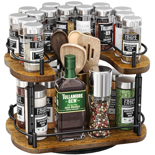 Lazy Susan Spice Rack Organizer for Cabinet (Vintage / 12 Inch)