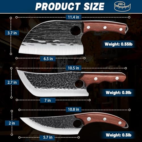 3PCS Meat Knife Set (3 Set Meat Cleaver)
